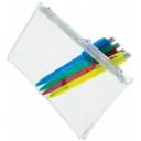 Image of PVC Pencil Case - Clear (White Zip)